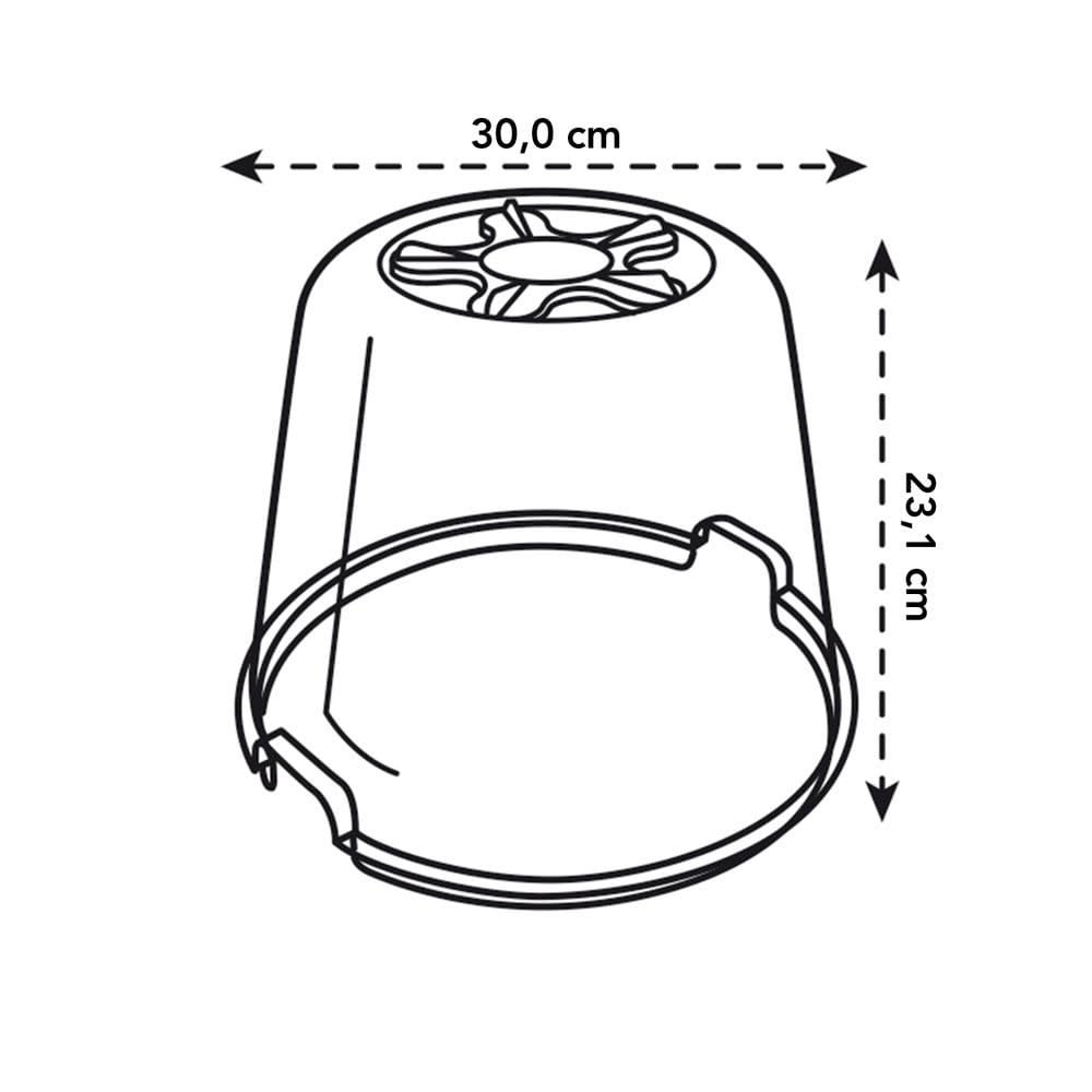 Elho Green Basics Grow House Round 30 - Accesorio por Interior y Exterior cultívalo tú mismoaccesorios - Ø 30.0 x H 23.1 cm - Transparent