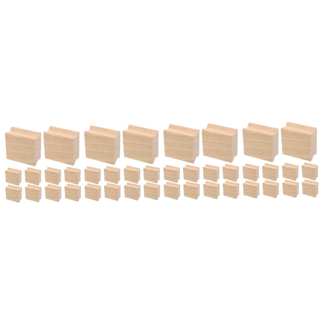 Angoily 40 Teiliges DIY Holzstempel Blanko Glatte Buchenholz Carving Siegel Abgerundete Kanten Vielseitig für Scrapbooking Geschenkverpackungen und Bastelprojekte Handliche