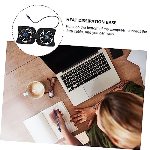 Cooler plegable portátil para laptop con doble ventilador USB miniatura 7