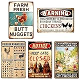 Design créatif et polyvalence : avec cinq motifs différents dans le style de la ferme chic, ce lot de plaques en tôle pour poulailler offre quelque chose de adapté à tous les goûts. La plaque décorative en forme de poules n'est pas seulement un accroche-regard pour le poulailler, mais fait également une superbe figure dans les restaurants, cafés, bars et bureaux. La conception amusante de la plaque apporte de la couleur et de la joie à n'importe quel endroit - Idéal pour les amoureux des animaux et les amateurs de décoration rustique vintage.