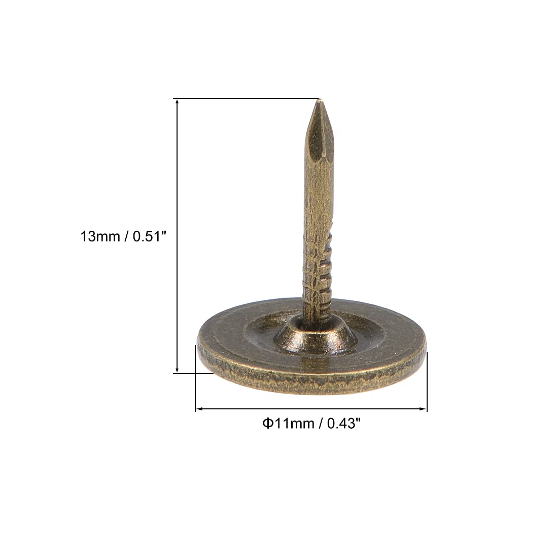 Chiodi Tappezzeria 100pz QUARKZMAN 11x17mm - Decorativi Per Mobili Fai-da-Te - Foto 3