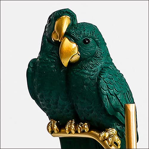 雑貨 ガラス製 銘有り 鸚鵡？ オウム？ 鳥 置物 オブジェ 飾り 動物
