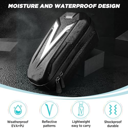 Vitalismo Electric Scooter Bag Scooter Accessories for Adults Kick Scooter Front Bag Waterproof EVA E Scooter Storage Bag Large Capacity Universal Scooter Handlebar Bag - Image 3