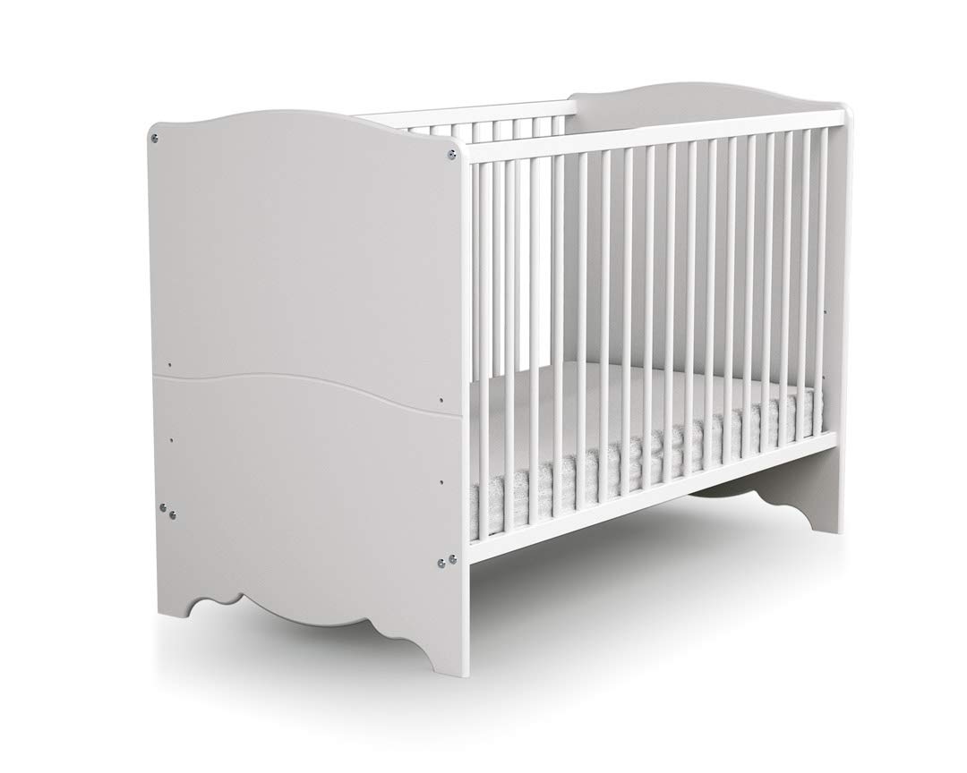 MARELLE Chambre bébé lit commode à langer armoire en bois blanc 60x120