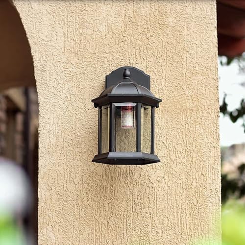 Aplique de pared exterior negro E27 de 9.1'' para iluminación de casas 6