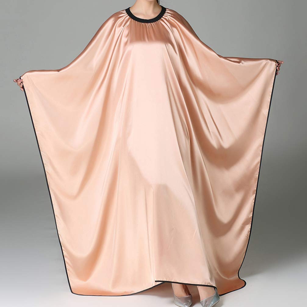 minkissy Capa de peluquería impermeable para adultos: capa ligera de salón para cortar el pelo y la permanente, protege la ropa del color y el estilo del cabello, fácil de limpiar y colocar