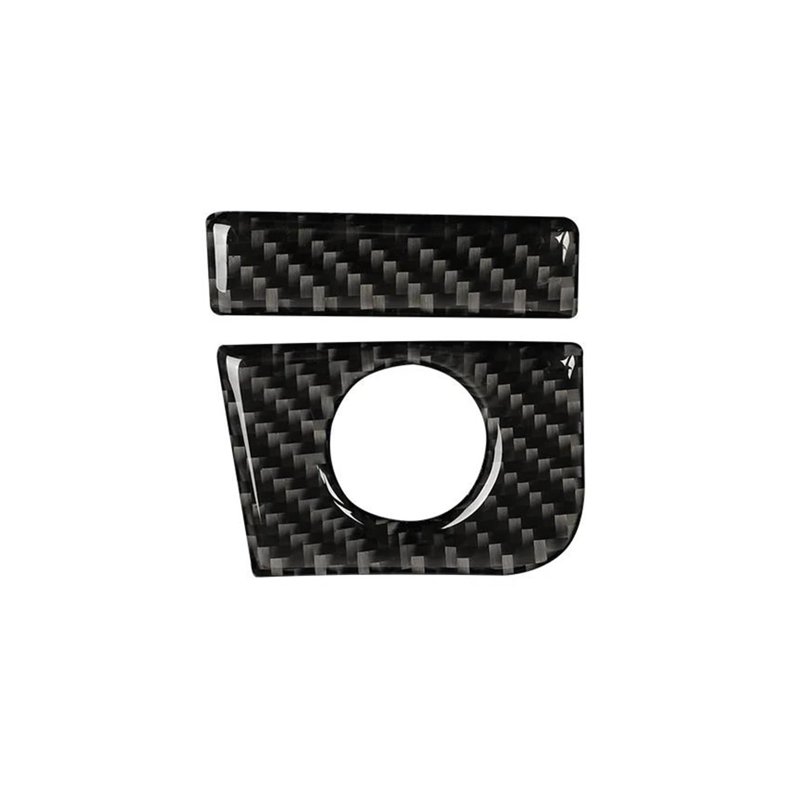 Car Interior for for Mustang GT 2015-2020 2021 Accessories Carbon Fiber Interior Car Co-Pilot Storage Box Switch Panel Cover Trim Stickers(Black(LHD))