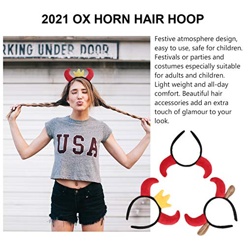 KESYOO 3 Peças de Tiara de Chie DDiab2021 Ans de Arde Cabelde Bi Bandas de Cabelde Chie de Pelúcia C