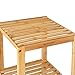 SONGMICS Bamboo Storage Shelf, 5-Tier Shelving Unit, Multifunctional, in the Entryway, Bathroom, Living Room, Balcony, Kitchen, 13 x 13 x 57.5 Inches, Light Bamboo UBCB55Y