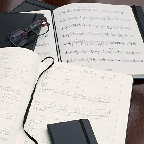 Leuchtturm1917 (340833 Notebook Master Slim (A4+), 121 numbered pages, black with staves