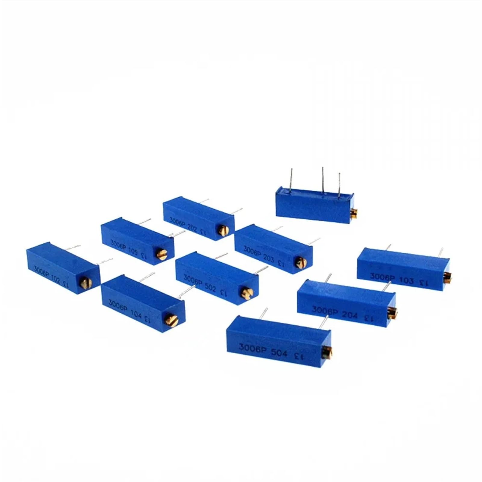 COKYIS 50 PZ 3006P 1K 2K 5K 10K 20K 50K 100K 200K 500K 1M 100R 200R 500R Resistore Variabile 3006P-1-103LF Potenziometro Trimmer (Size : 10K Ohm)