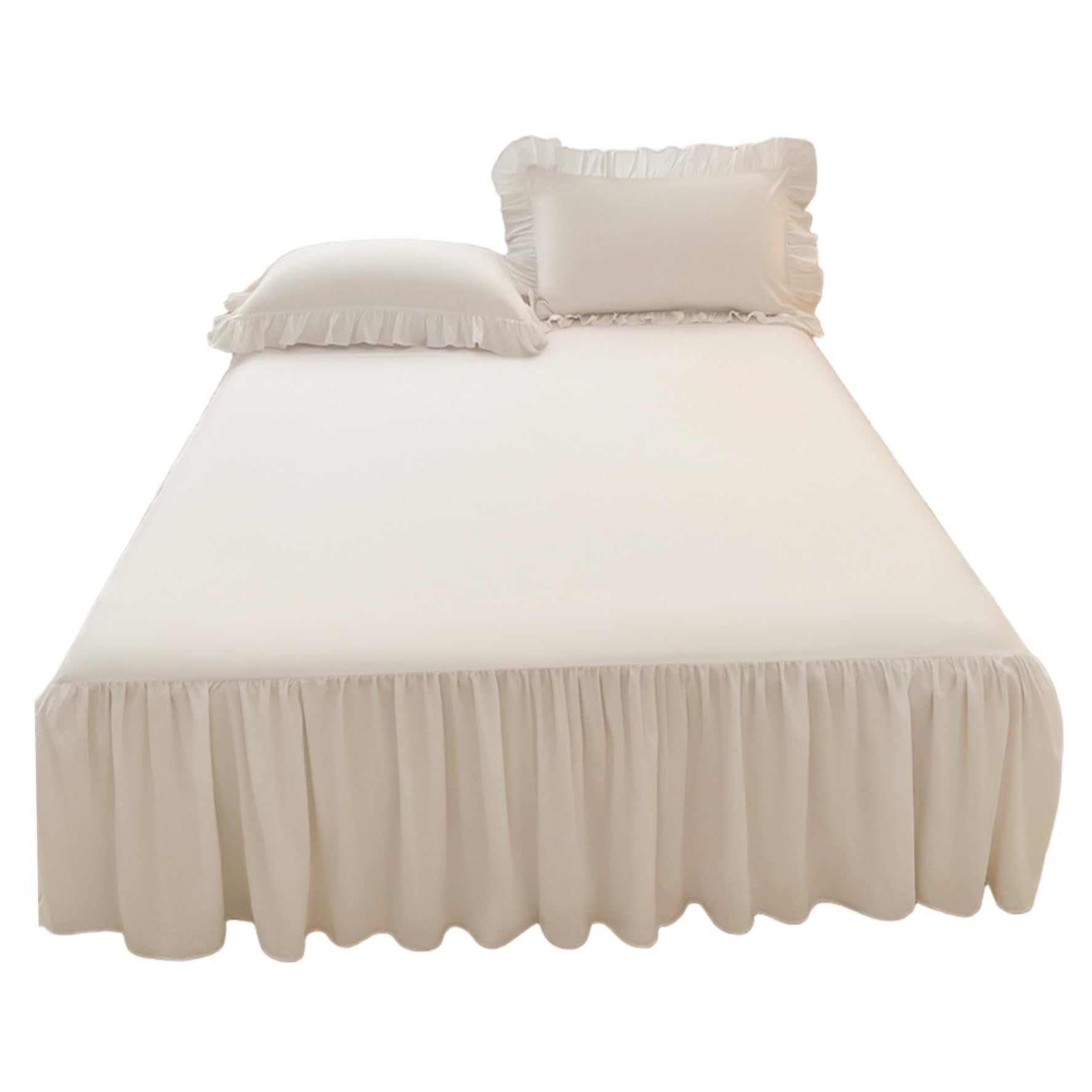 Jupe de lit 140x200 cm élastique Jupe Portefeuille épaisse et douce en tissu lavable élégant