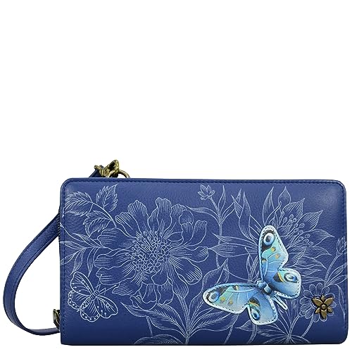 Image of Anuschka Women's Leather Wallet - Hand-Painted Genuine Leather Wallet with RFID Protection - 1149, Garden of Delights