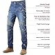 CTBQiTom Herren Motorrad Hosen Motorrad Jeans Gepanzerte Biker Hosen mit Abnehmbarer CE Rüstung,Blue,L=34W/30L