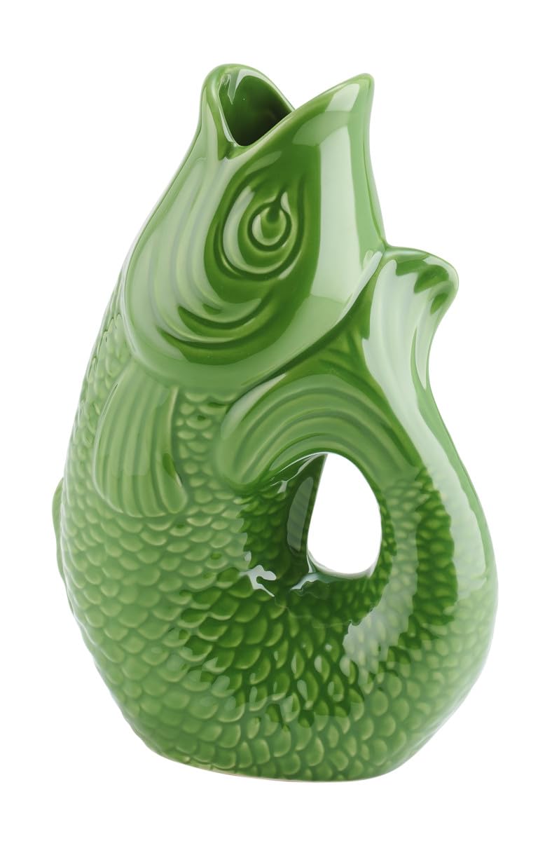Gift Company Vase Monsieur Carafon S, Vase décoratif en Forme de Poisson, faïence Coral Red