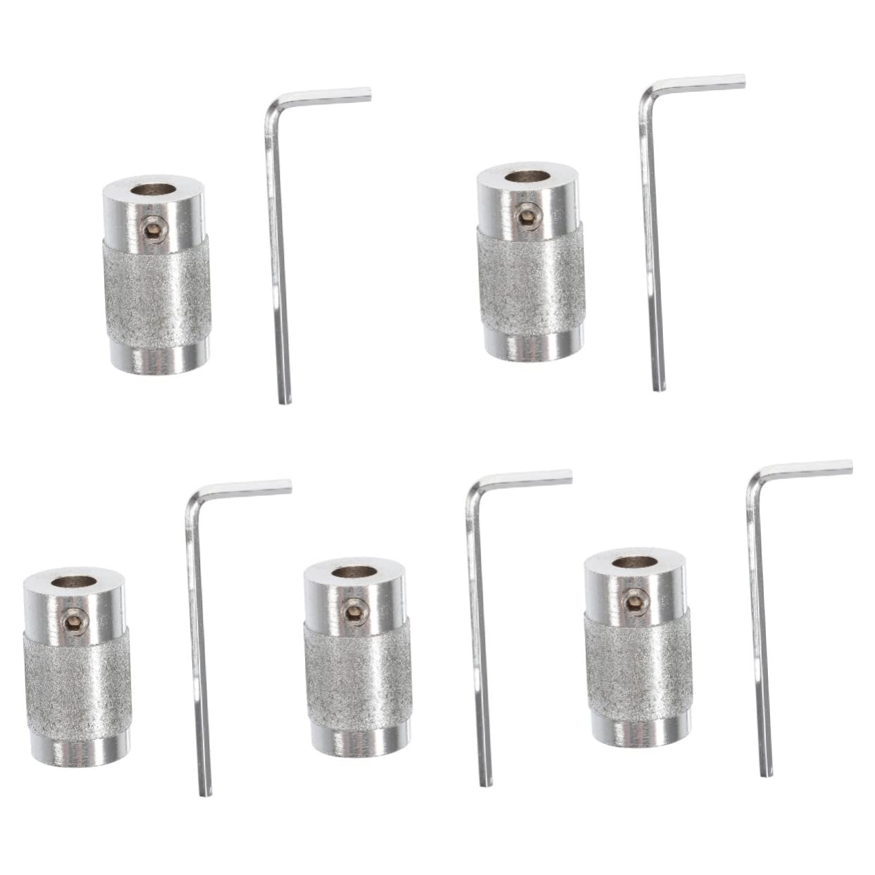 VILLCASE 5 Piezas De Cabezal Abrasivo Para Amoladora De Vidrio Rueda De Pulido Broca Cónica De 1/4 De Pulgada Cabezal Para Vidrio Herramientas Para Vidrio Aleación De Aluminio