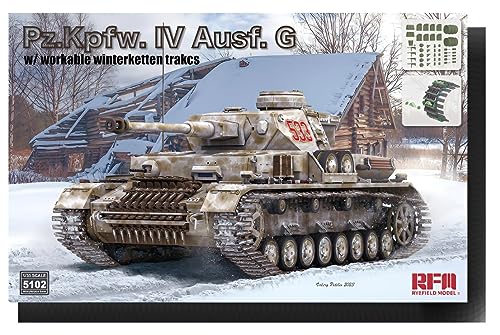 Maquette char allemand Pz.Kpfw. IV Ausf. G 1/35 Rye Field Model 5102 chenilles