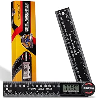 Digital Angle Finder Protractor, 2 in 1 Angle Finder Ruler with 7inch/200mm, Angle Measuring Tool for Woodworking/Carpenter/Construction/DIY Measurement Tools (2 Batteries Included)
