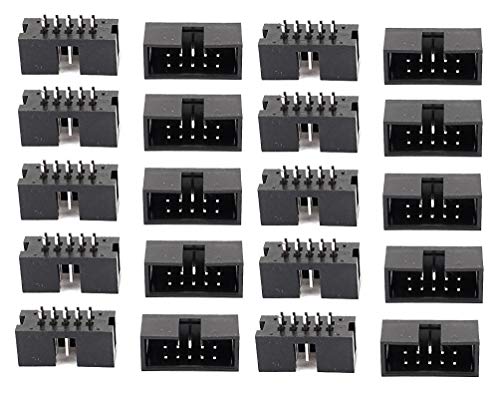 Conector IDC 2.54mm Pitch 10 Pines Macho Pack 50 miniatura 1