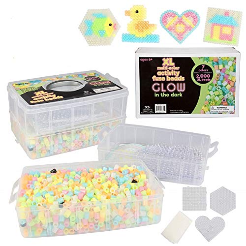 Buy 2,000 Piece Glow in The Dark XL Biggie Fuse Bead Kit 3 XL