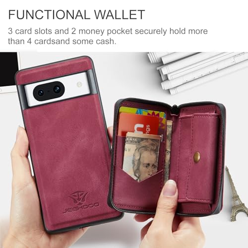 Coque Google Pixel 8a étui portefeuille cuir amovible - 4