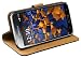Produktbild mumbi Echt Leder Bookstyle Case kompatibel mit Samsung Galaxy S5 / S5 Neo Hülle Leder Tasche Case Wallet, schwarz