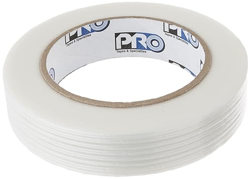 Miniatura 5 de Cinta de embalar reforzada de filamento económico de caucho sintética ProTapes Pro 180, con respaldo de polipropileno, 1