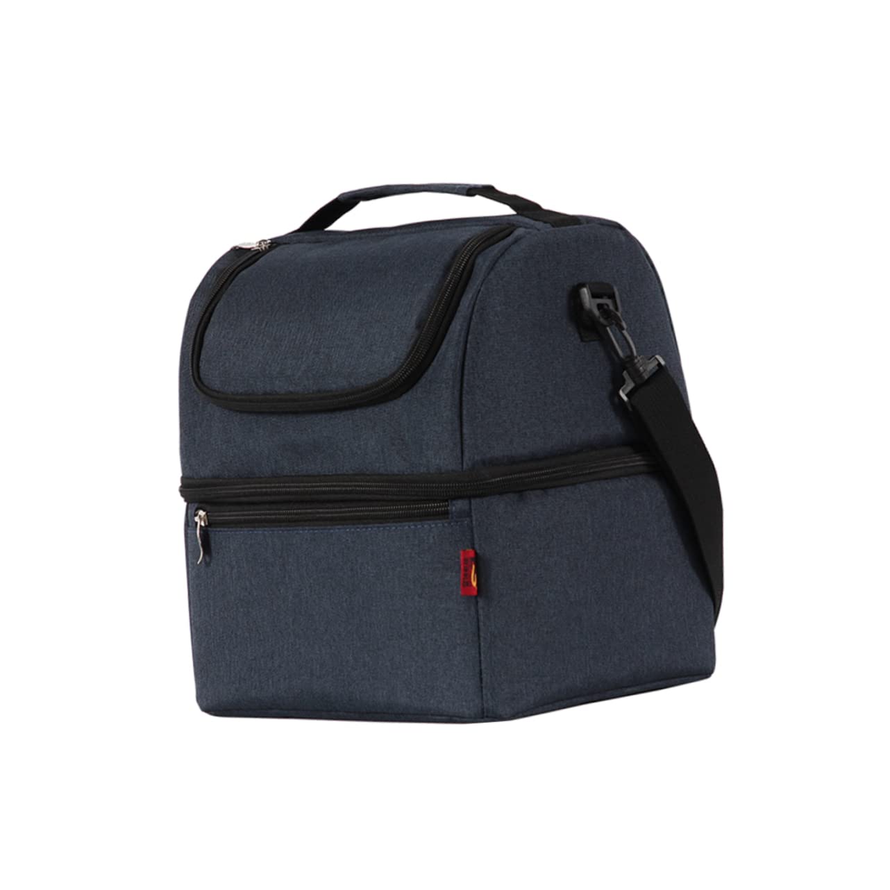 Garneck Borsa Termica Pranzo Doppio Oxford Blu Tracolla | Cerniere Robuste, Cuciture Rinforzate nei Punti di Stress, Design per Picnic e Campeggio