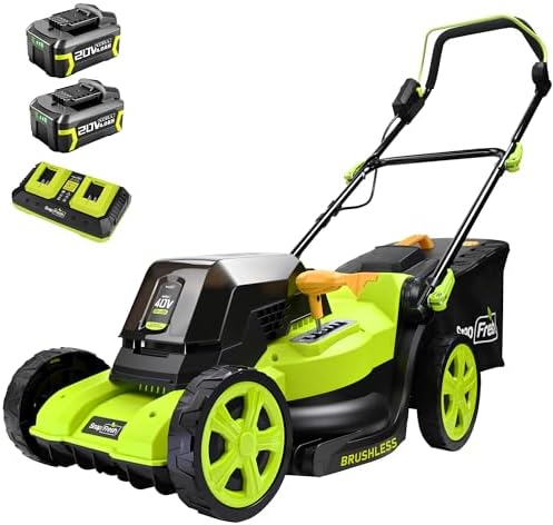 SnapFresh Cortacésped a batería inalámbrico (40V, 40cm Ancho de C...