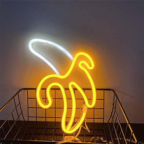ENUOLI Banana Neon Light LED Neon Sign Wall Neon Light for Home Decor Battery&USB Operated Neon Night Light Neon Light Sign Light Up Sign for Kids Bedroom Party Christmas Wedding - Image 5