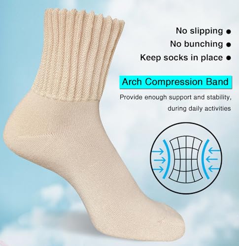 Womens Thick Cushioned Boot Socks Winter Warm Socks Cozy Crew Socks 4 Pairs4