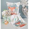 Luiertaart met naam – knuffelkussen vos I fopspeenketting & grijpling – cadeau, babyshower, geboorte of doop + op…