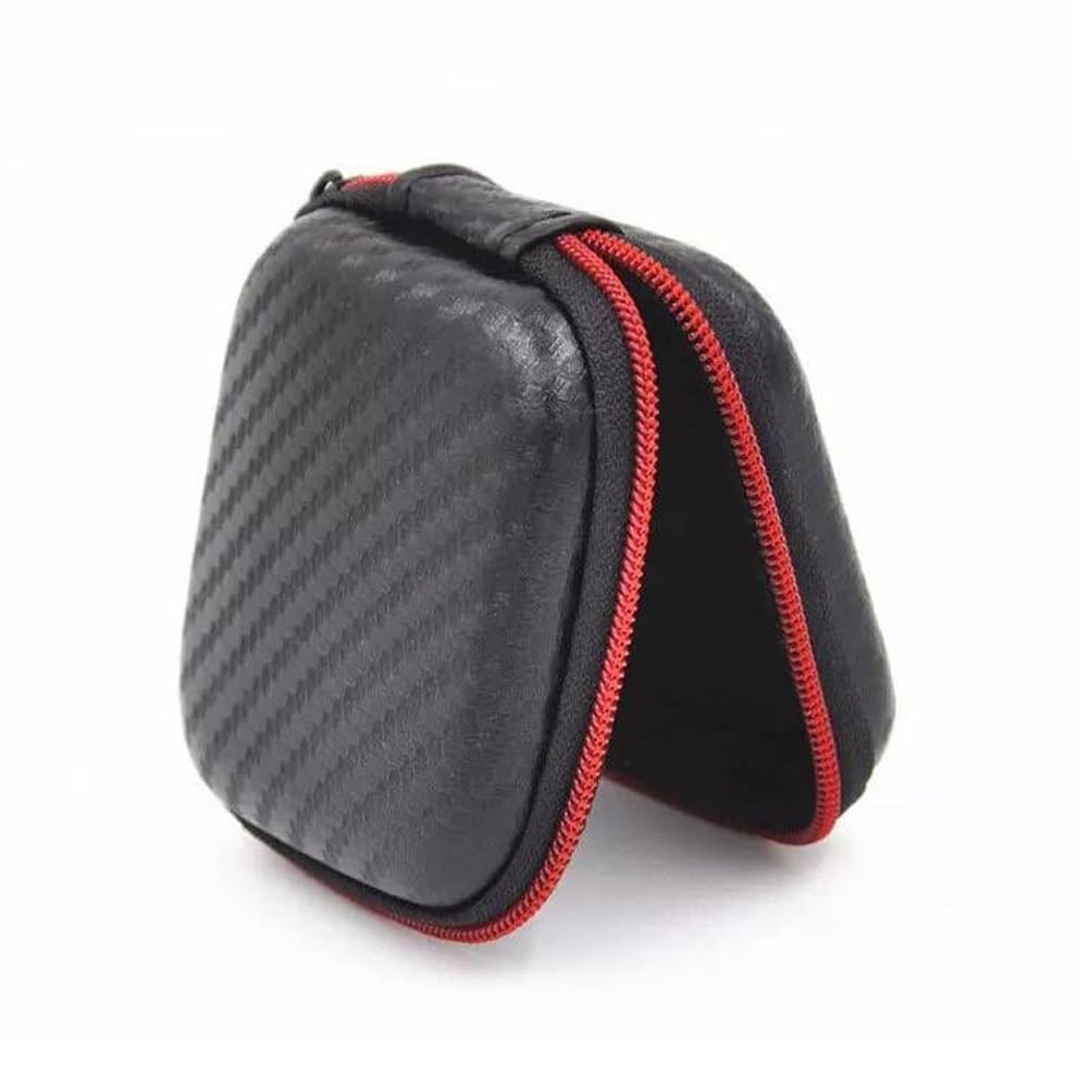 Estuche Rígido De 2 Piezas Para Auriculares Y Accesorios – Funda De PU Con Cremallera, Organizador De Cables Y Tarjetas, Tamaño Extra Pequeño