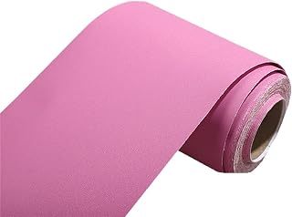 Self Adhesive Solid Color Frosted Wallpaper Border Stick Waterproof Wall Border Easy to Apply Kitchen Bathroom Tiles Sticker 4 x 196inch (Pink)