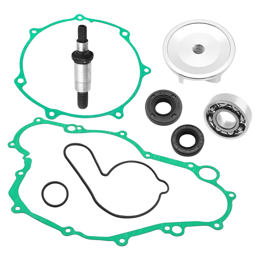 Kit de reparación de bomba de agua para Yama-ha YFZ450 2004-2013 Impulsor, Rodamiento, Eje, Junta, O-Ring 5DJ-12451-00-00 93102-11008-00 93102-12321-00