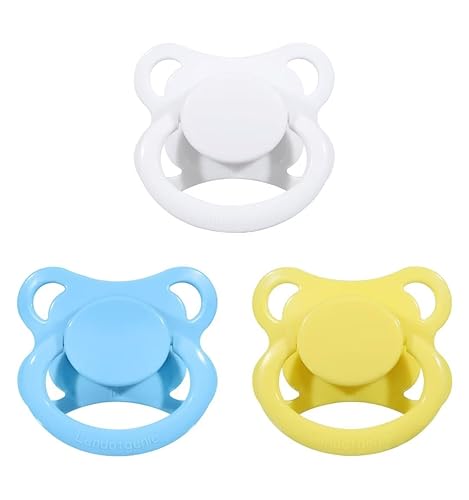 Miniatura 10 de Landofgenie Gran escudo de tamaño adulto chupetes conjunto mariposa en forma de Cutie Chupete 3 Pack - Negro+Rosa+Púrpura