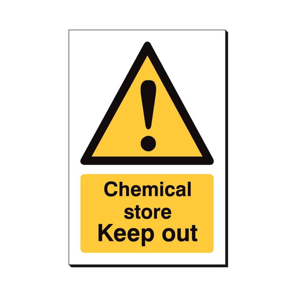 Chemical Store Keep Out Safety Sign 240x360mm Waterproof 3 mm Foamex Board Qty 1