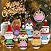 Qeinwha 6 Pcs Christmas Positive Crochet Doll Set Handmade Knitted Xmas Party Decorations Christmas Emotional Support Crochet Gifts with Inspirational Card for Teachers Colleagues Family Gatherings