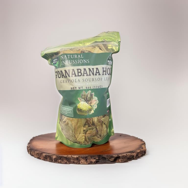 Miniatura 2 de GREEN ROYALTY - Te Herbal Hoja Guanabana 4oz - Té de hierbas (hoja de guanábana graviola), Annona Muricata, bolsa resellable de pie hecha a mano por