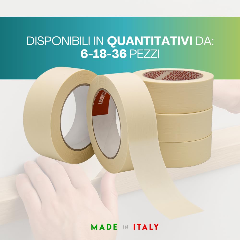 VIRSUS Nastro in carta gommata adesiva 50 x 50 carta adesiva per mascheratura Varie Quantità (36)