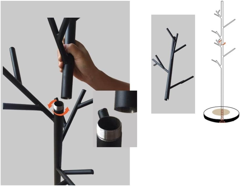 Coat Rack Freestanding Freestanding Coat Rack Single Pole Tree Coat Rack Marble Base Bedroom Corridor Corner Coat Hanger Hanging Bag Rack Clothes Racks for Hanging Clothes