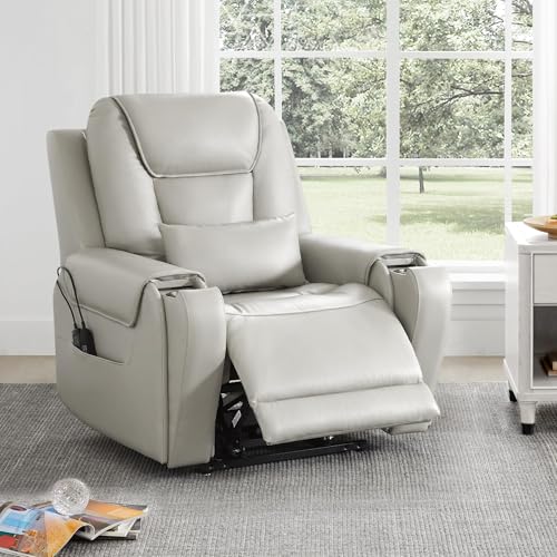 Sillón con reclinable plegable piel sintética marrón