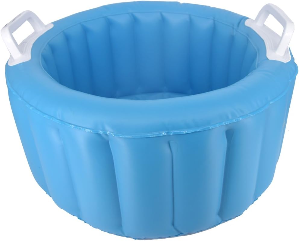 Premium Ultra Compact Collapsible Bucket Inflatable bucket, Multifunctional Collapsible Portable Travel Outdoor Wash Basin Inflatable Bucket for Camping Hiking Travelling Fishing Washing
