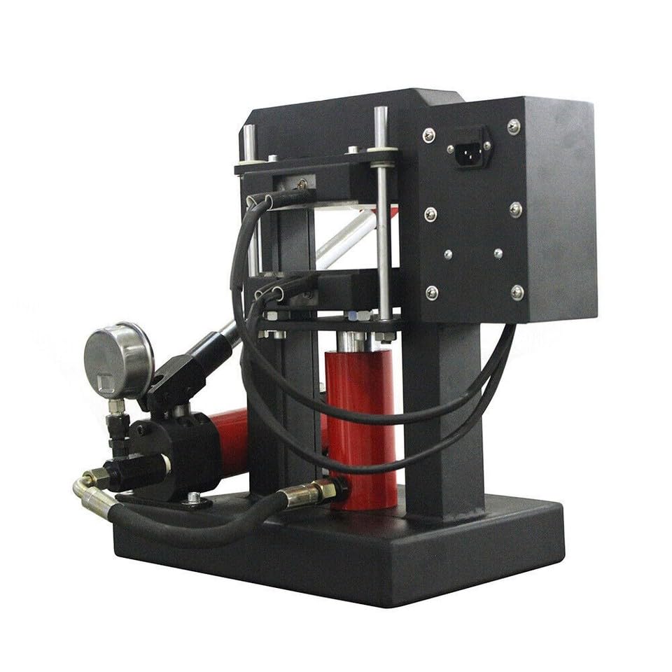 Prensa térmica hidráulica manual 900W con placas 12x12cm miniatura 7