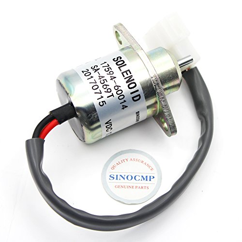 1503Es-12A5Uc5S 17594-60014 Sa-4569-T Sa-4569T 12V Fuel Shut Off Solenoid - Sinocmp Fuel Flameout Solenoid For Kubota Yanmar Shutdown Solenoid, 3 Month Warranty #TOP6