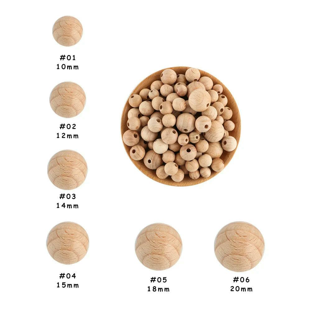 100-1000 cuentas redondas ecológicas con forma de hexaedro para pulseras, collares, accesorios y bisutería (18 mm, 100 unidades)
