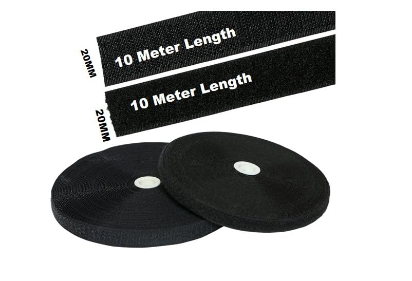 Yako Toko - Good Selling Non Adhesive Hook & Non Adhesive Loop Tape Roll (10M Hook & 10M Loop) (20MM Width) Sew-on Hook & Loop Fasteners Tape