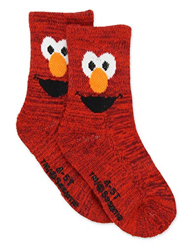 Sesame Street Elmo Boy's Girl's Multi Pack Crew Socks with Grippers (Baby/Toddler)2