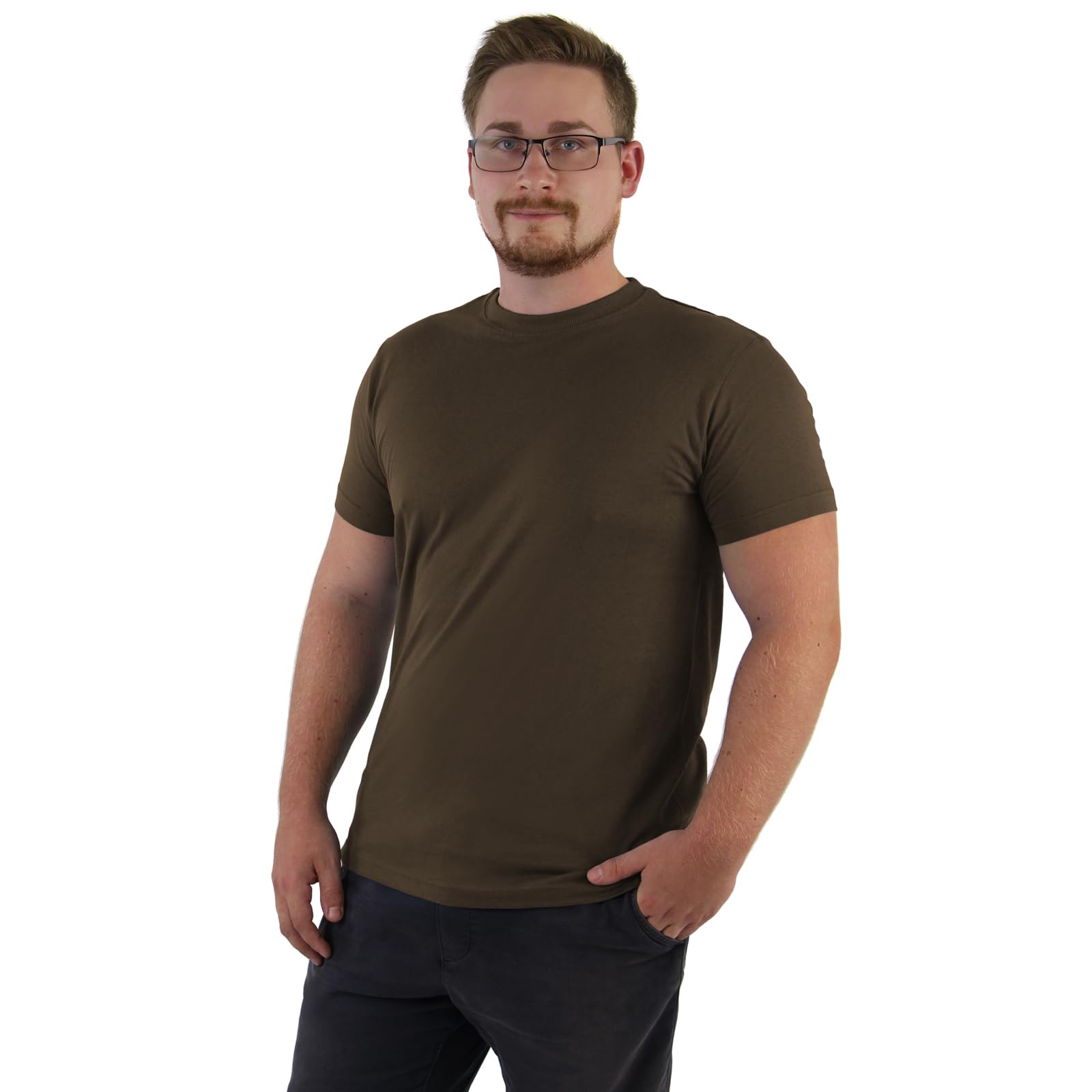 ALPIDEX T-Shirt Magliette da Uomo Confezione da 5 con Girocollo - Taglie S M L XL XXL 3XL 4XL 5XL