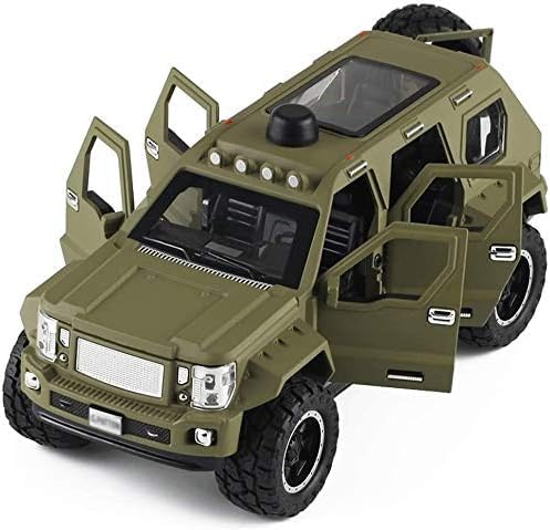 Image of 1:24 Diecast Metal Car Model G Pattong Toy Cars for Kids Pull Back Openable Doors with Light Sound